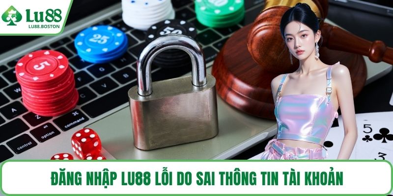 Đăng nhập LU88 lỗi do sai thông tin tài khoản